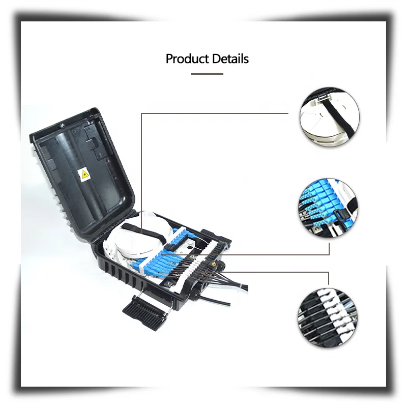 16 port fdb box Waterproof fiber distributed box from 16 Cores PP+GF Material ftth Box Indoor/Outdoor manufacturer