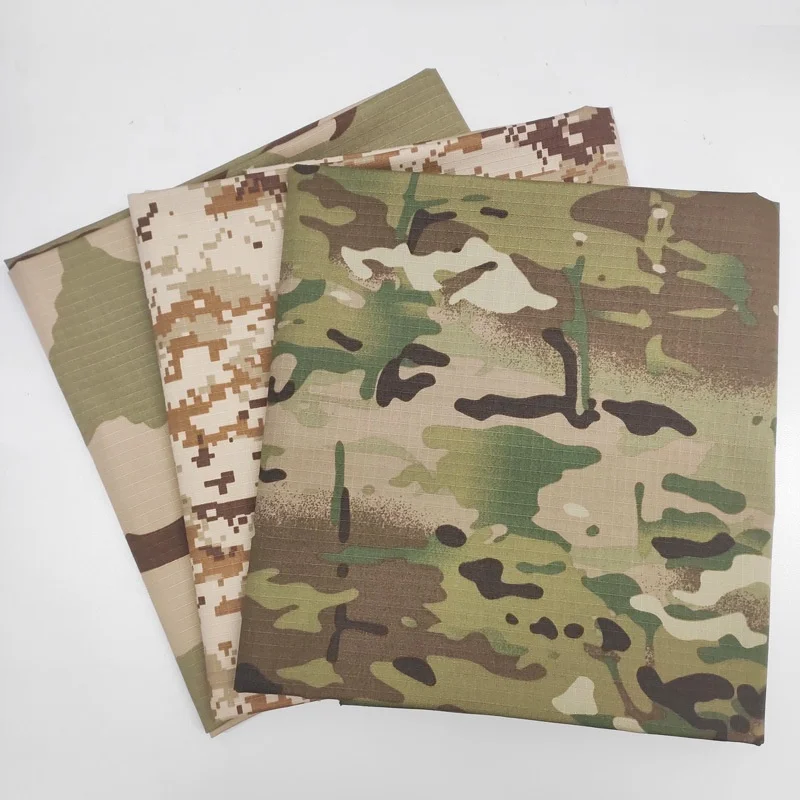factory price waterproof 35% cotton 65% polyester rip-stop tactical  camouflage fabric for jacket pants