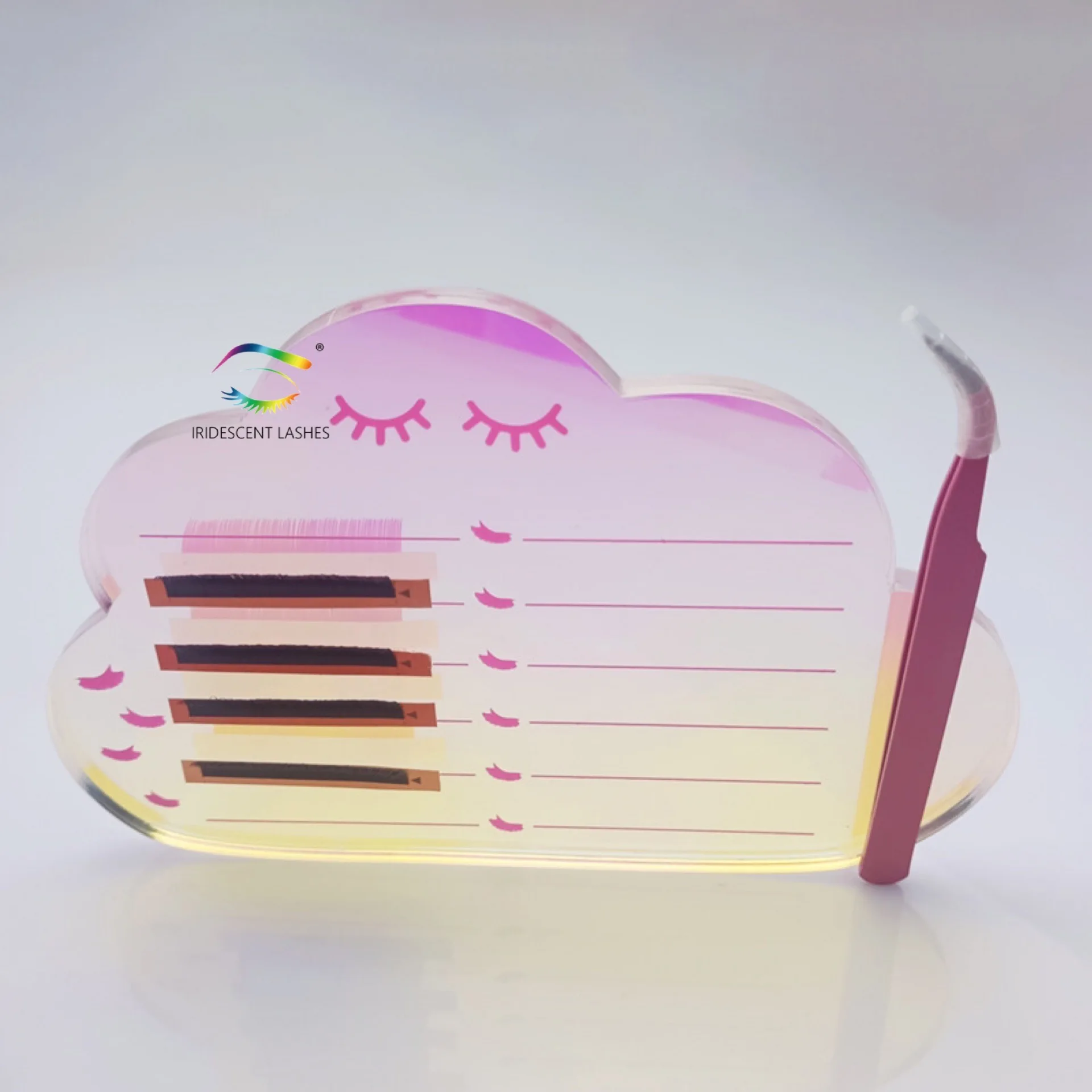 Eyelash Pallet Tray Lash Holder Display Board Plate Extension Acrylic Supplies Hand Glue Lashes Grafting magnetic plate