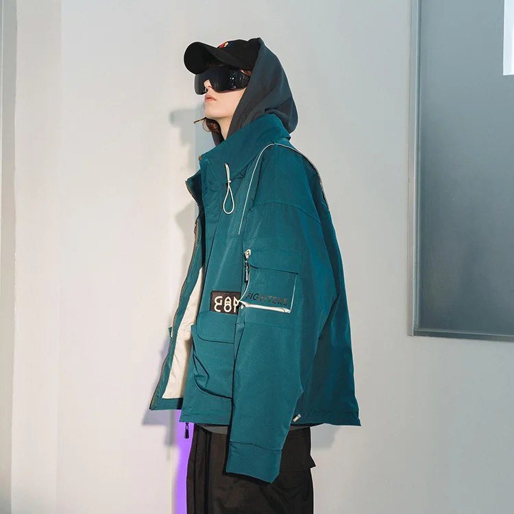 CONKLAB men fashionable wholesale polyester new style printing pattern letter jackets lamb woman winter hooded coats