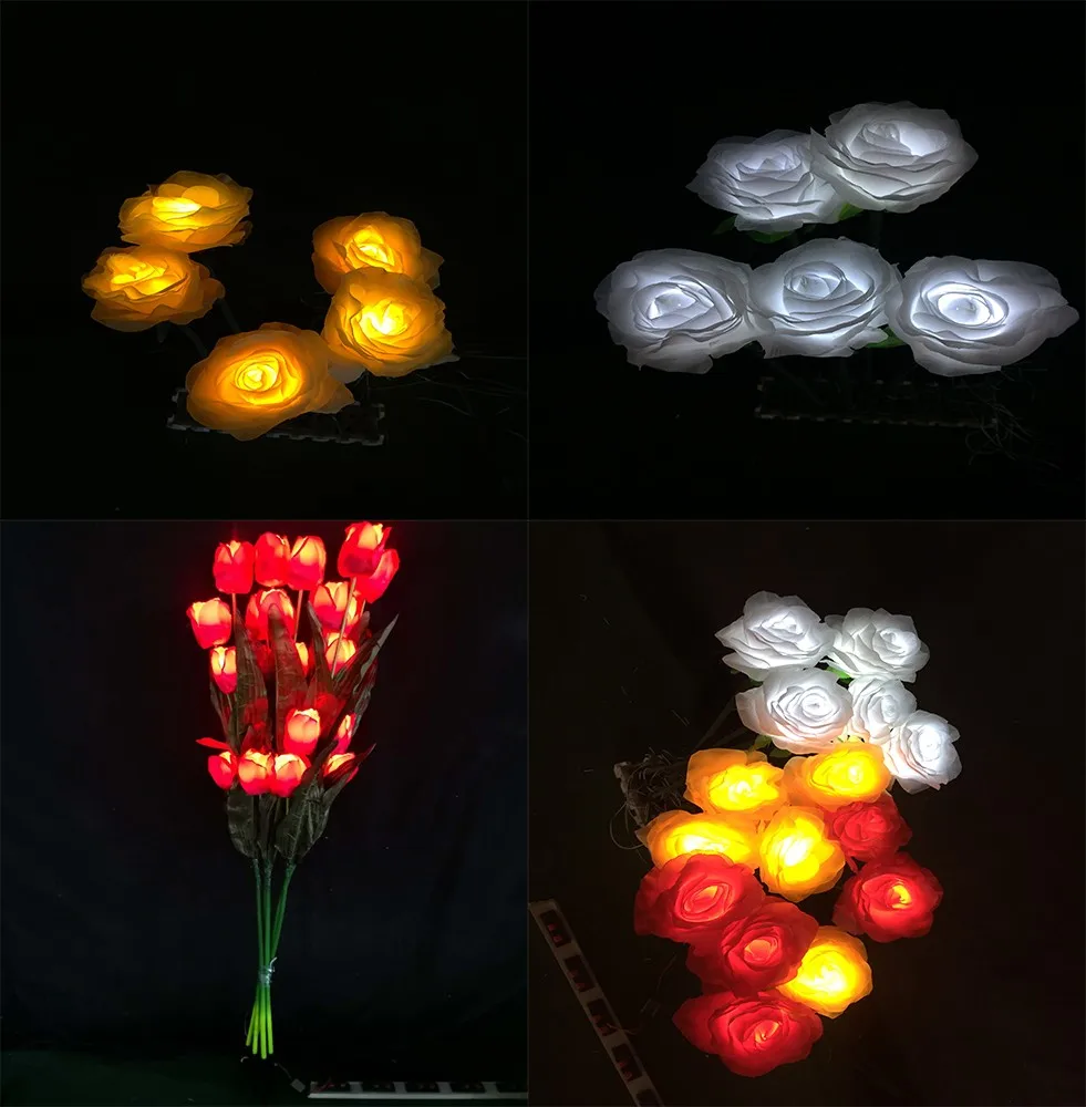 Good Quality Outdoor Waterproof  Artificial Decoration Flower Led Light for Garden Decoration
