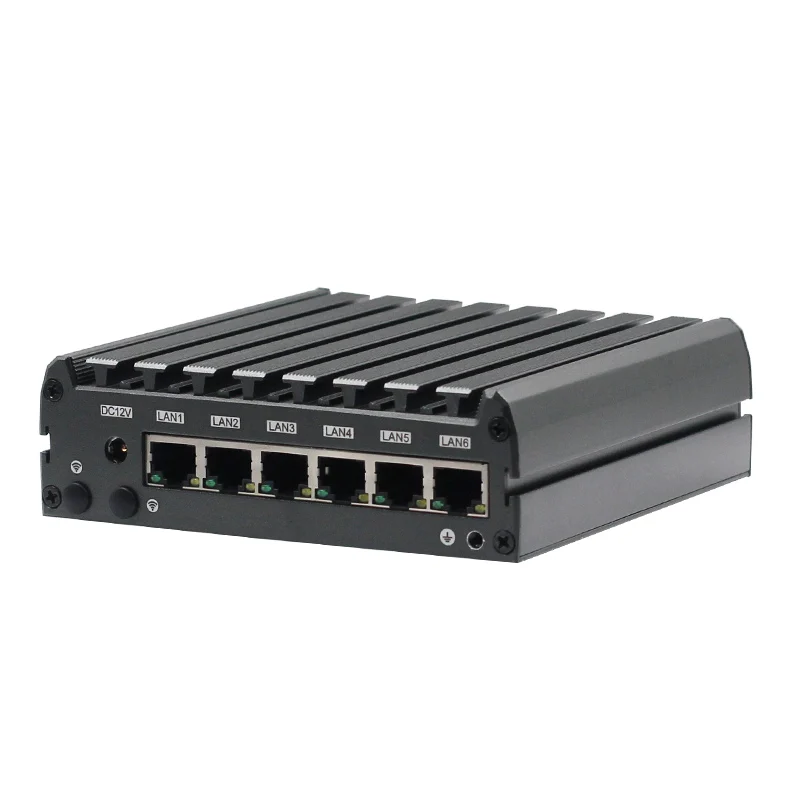 J1900 Embedded Server Industrial Computer DDR3 Linux 6Lan Fanless Soft Router Mini PC Firewall with Baytrail-D/I/M Processor