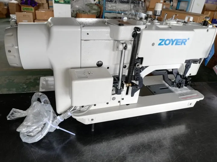 ZY781K zoyer High speed lockstitch straight button holing sewing machine for various knit fabric clothing
