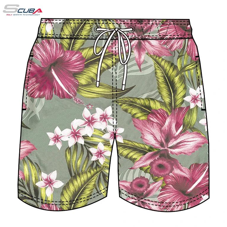 premium sublimation print  summer beach surf swim short hurley board shorts for men