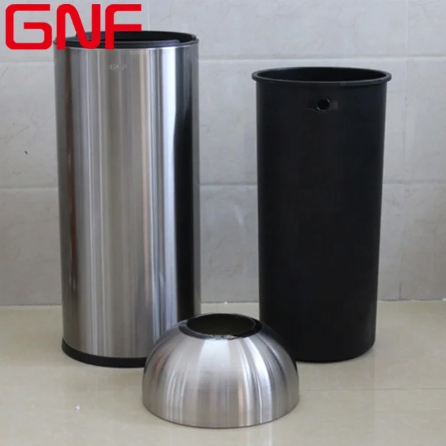 GNF hotel bullet head stainless steel garbage can kitchen trash can public waste bins