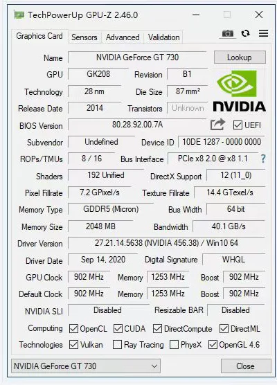 PCWINMAX Manufacturer Wholesale GPU GT 730 2GB GDDR5  Vga Card OEM Graphics Card GT730 for computer desktop