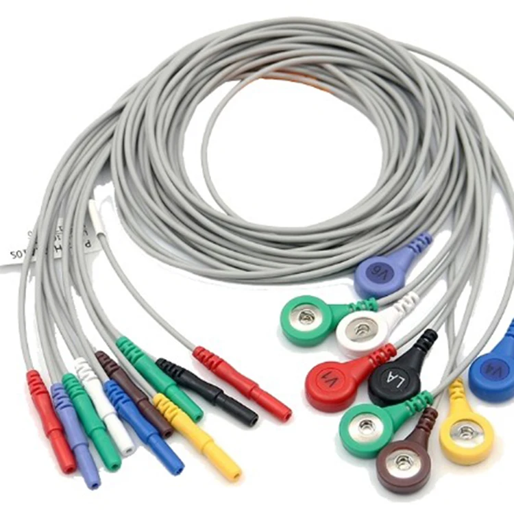 Gold plating copper cables with copper EEG Cables electrodes