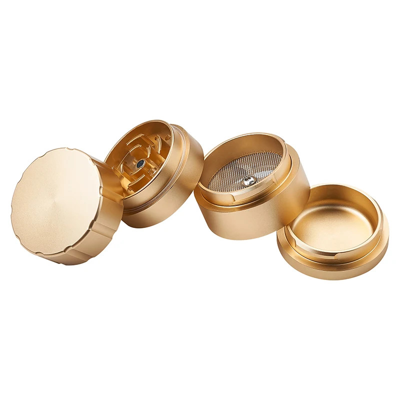 Wholesale aluminum Luxury Custom UV Laser engraving 63 mm aluminium Crusher Herb Grinder