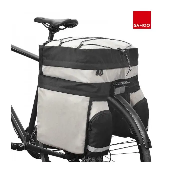 Roswheel 60L Bicycle Bag Black Blue Red Double Bicycle Rear Seat Rack Trunk Bag with rain cover Handbag Pannier Bike accessories