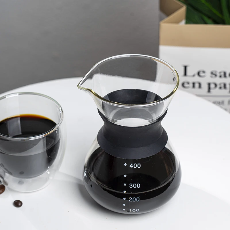 High Quality Hot Sale Pour Over Coffee Drip Kettle Pour Over Coffee Maker with Double-layer Stainless Steel Filter