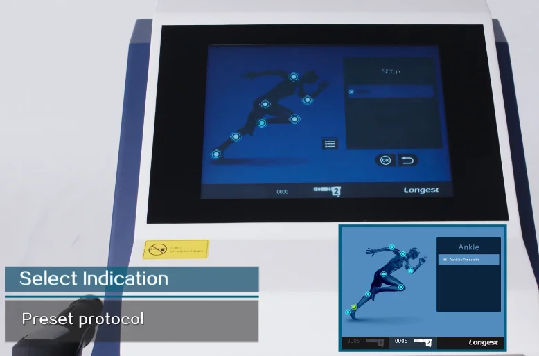 High Intensity Body Pain Relief Device ESWT Device Physical Therapy Equipment Shock Wave Machine