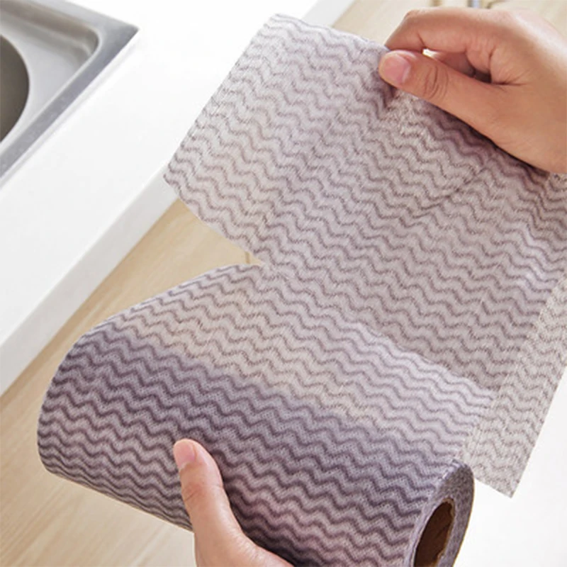 Wholesale Multipurpose Household Super Absorbent Kitchen Products Disposable Wiping Rag Roll Dish Washing Towel Cleaning Cloth