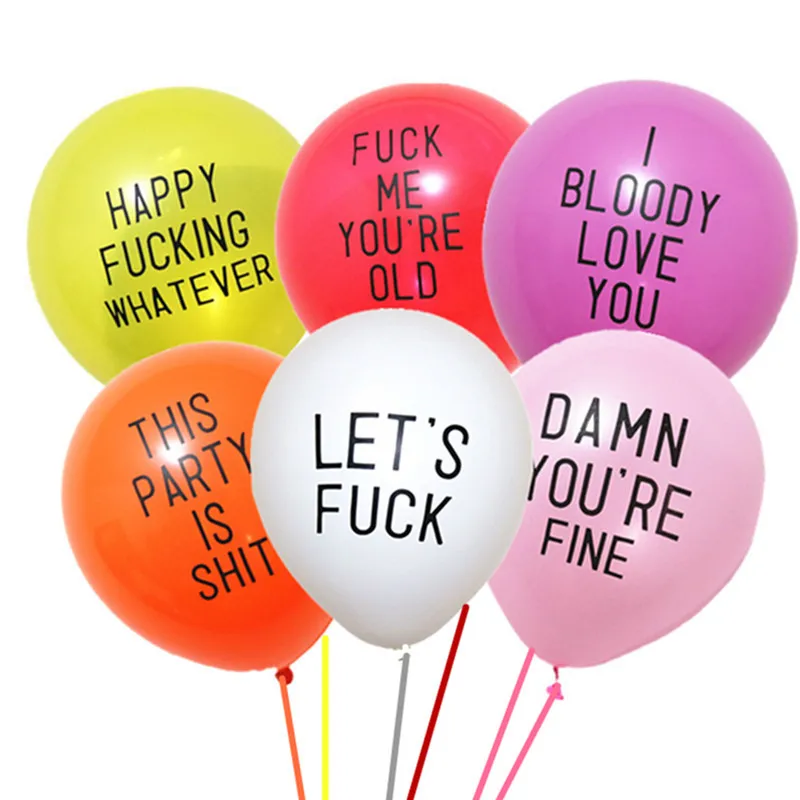 
Abusive balloons funny rude Badass balloon Bachelorette Party Decorations Offensive Abusive Prank Collection 