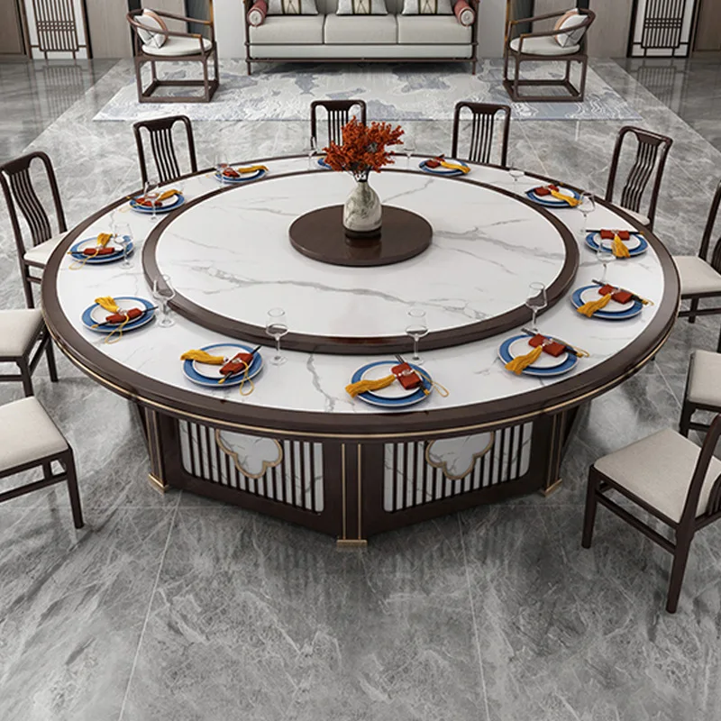 New Products Ideas new Chinese restaurant large round table automatic rotation for large family
