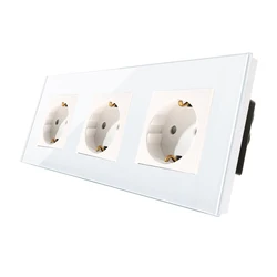 Bingoelec Triple 16A  Power Germany Socket Household electrical wall schuko socket with led indicator