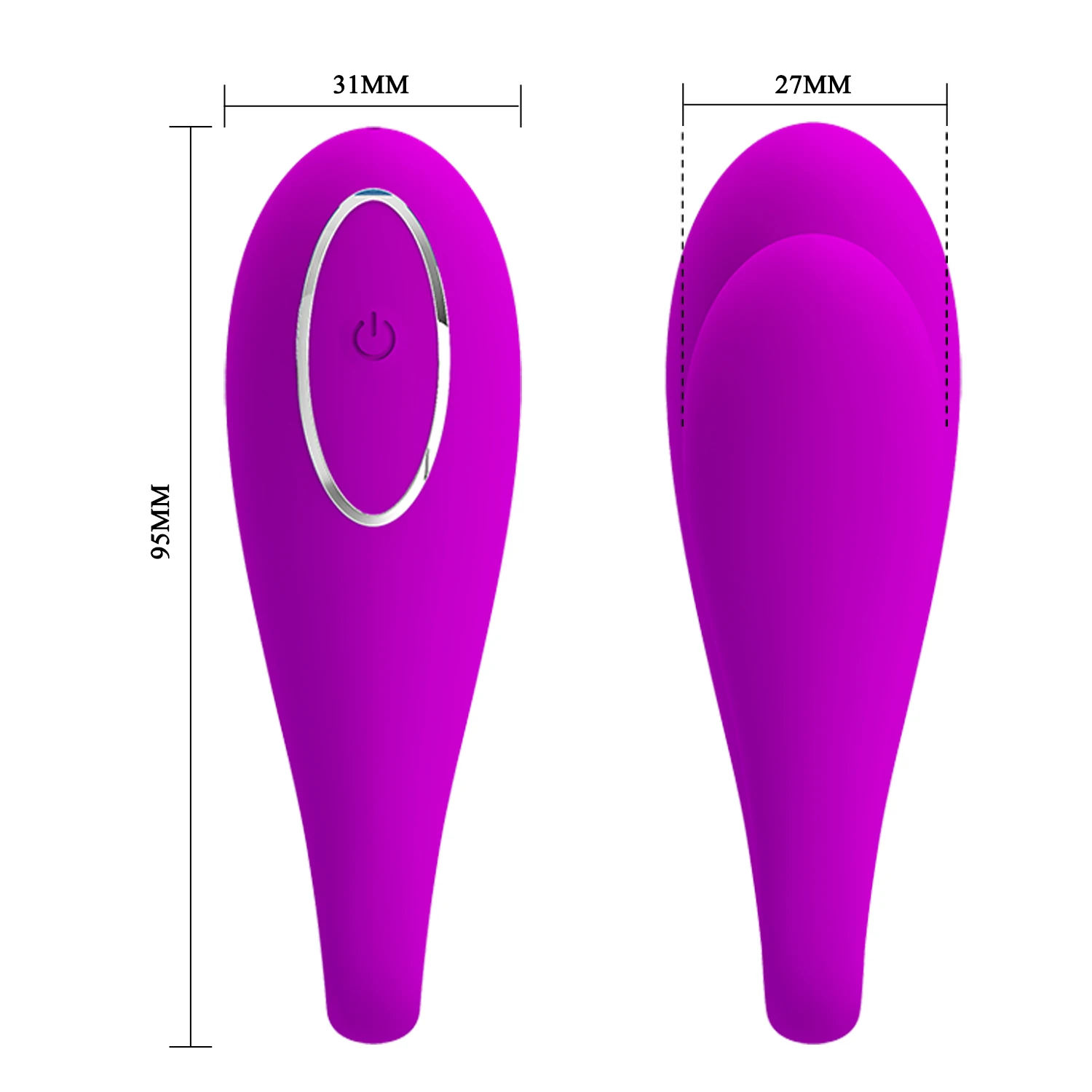 APP Phone Control Vibrator 12 Modes Couple Lover Massager Sex Toy with USB Rechargeable - Purple
