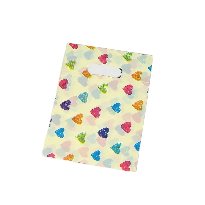 Wholesale Cheap High Quality Custom Logo Printed Pe Material Thank You Gift Shopping Plastic Handle Bag