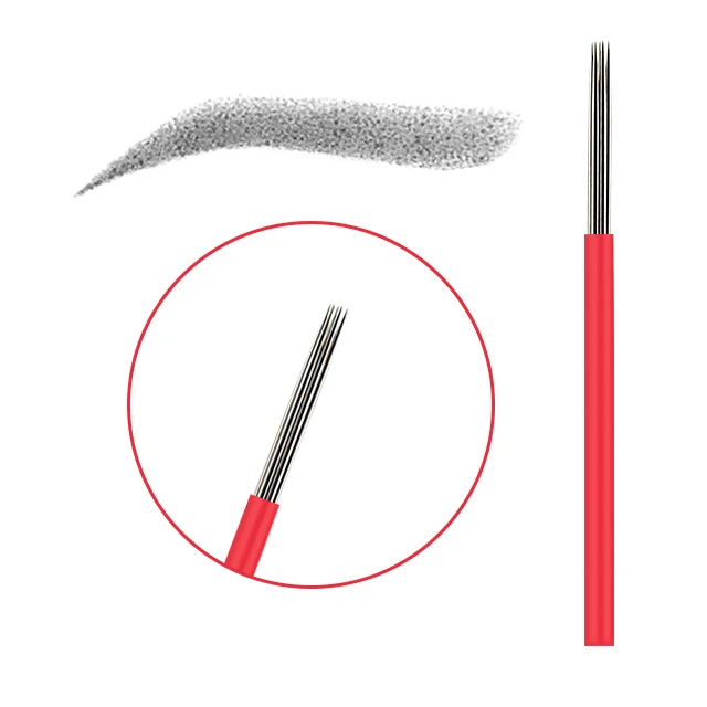 Supply Customized Supeior Quality Closed 5R Eyebrow Tattoo Needles Eyebrow Microblading Disposable Needles Microblading