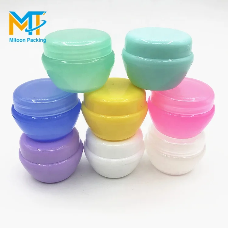 Wholesale Colorful Mushroom shape plastic cream jar 5g small cosmetic packaging jar
