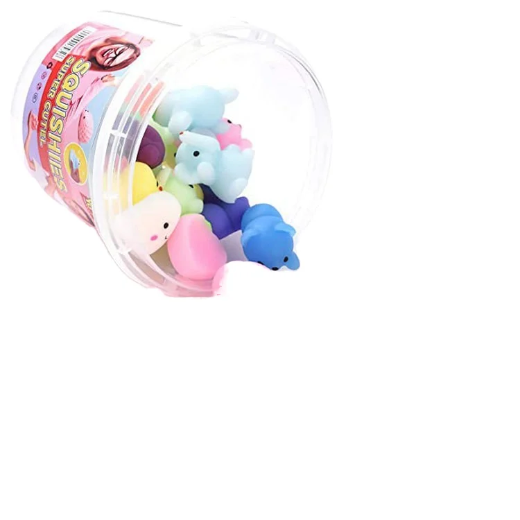 Soft Silicon Mochi Squeeze Stress Relief Kawaii TPR Toys Animals Squishies Fidget Toys For Kids  Stretchy Set Barrel Squeeze
