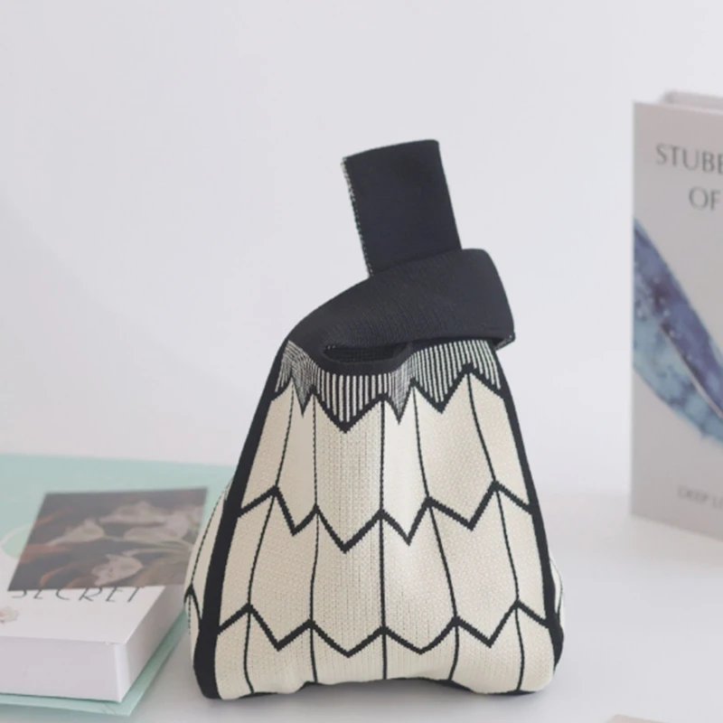 Wholesale Handmade Knitting Bags Cotton Crochet Knit Shopping Bag For Beach Travel Small Shopper Bag