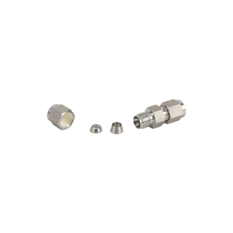 Easy to install reducing reducer silver-plated ferrule fittings double ferrule straight through intermediate terminal