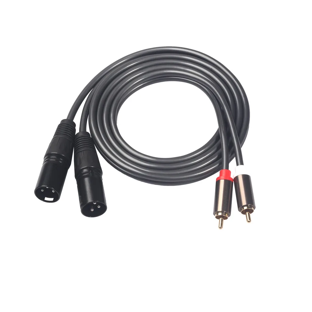 Аудиокабель Hifi 2Rca к 2Xlr 1 5 м штекер-штекер кабель 2 Rca Xlr для усилителя микрофона микшера звука