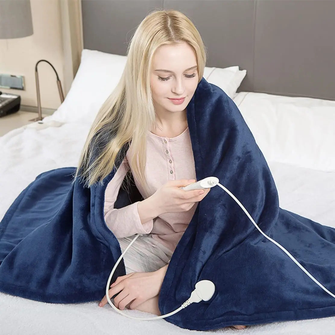 Safe Warm Heated Blanket Electric Throw Cozy Heating Blanket For Couch Sofa Bed