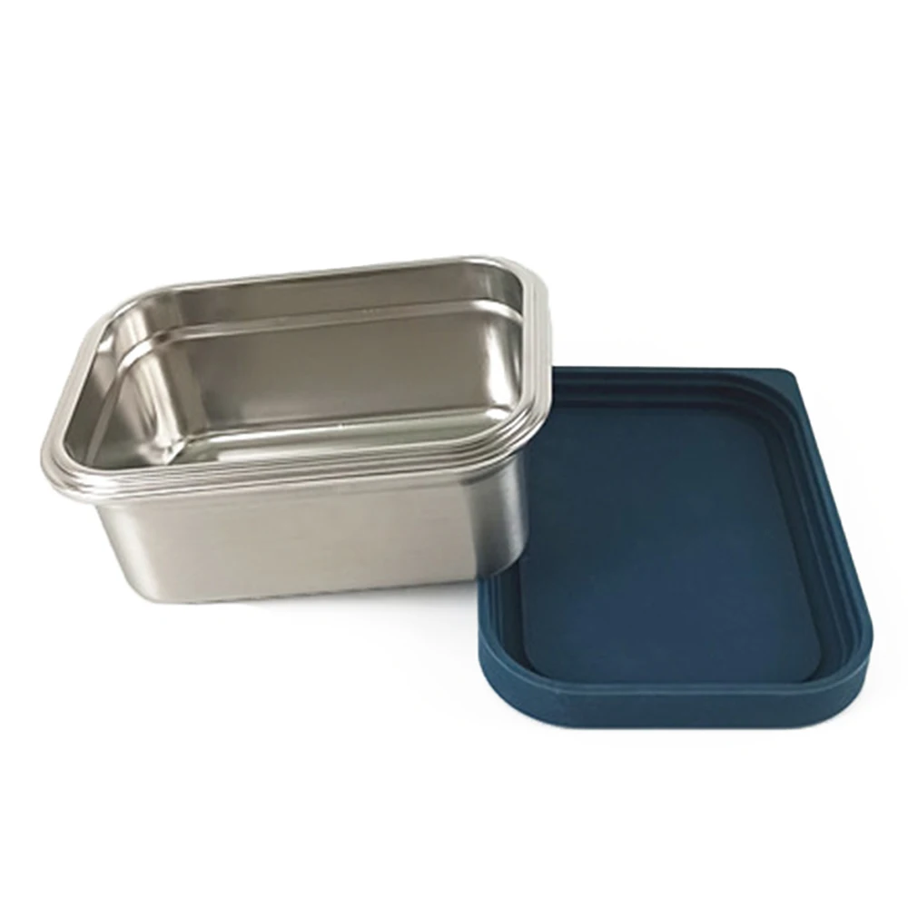 LIHONG Custom logo 304 stainless steel lunch box kids bento box compartment snack metal food container