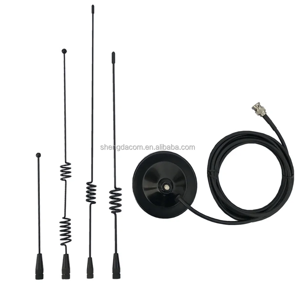 144/430MHz dual band mobile antenna amateur radio antenna 2.5/3.5dBi communication antenna with magnetic base