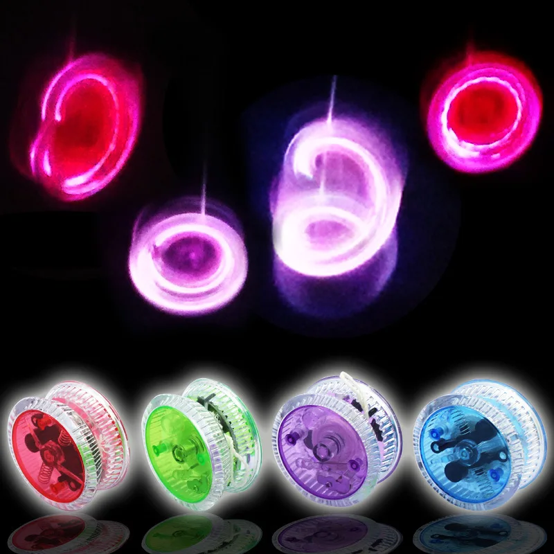 Night the most dazzling drink logo pattern toy super yoyo ball with LED light