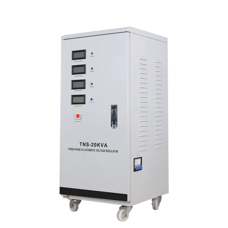Chinese manufacturer three Phase TNS-9KVA 15KVA 30KVA 50KVA Automatic Power Voltage Regulator Stabilizer