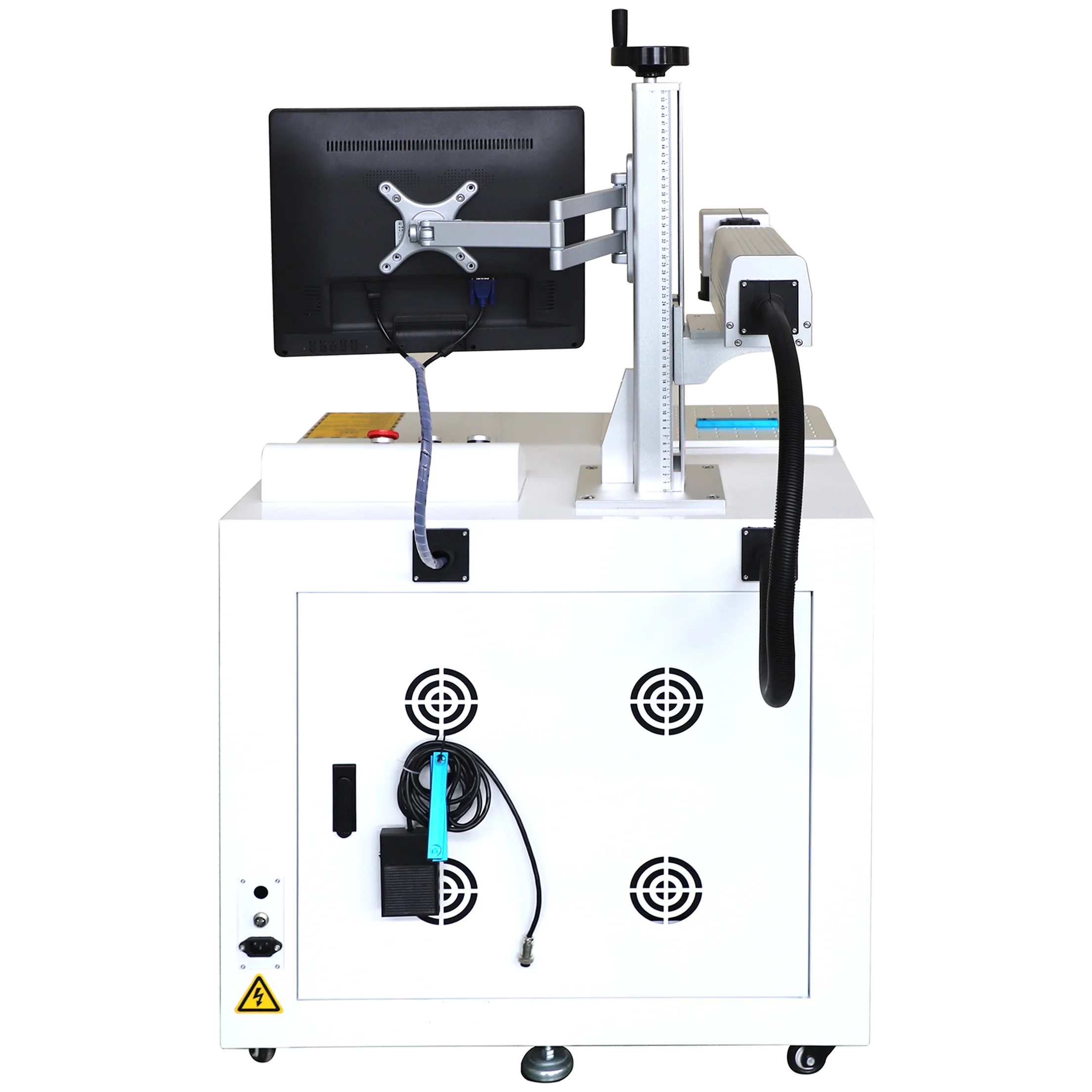 Desktop Portable Mopa Fiber Laser Marking Machines Metal Engraving Machines with Raycus Max JPT Laser Source Automatic