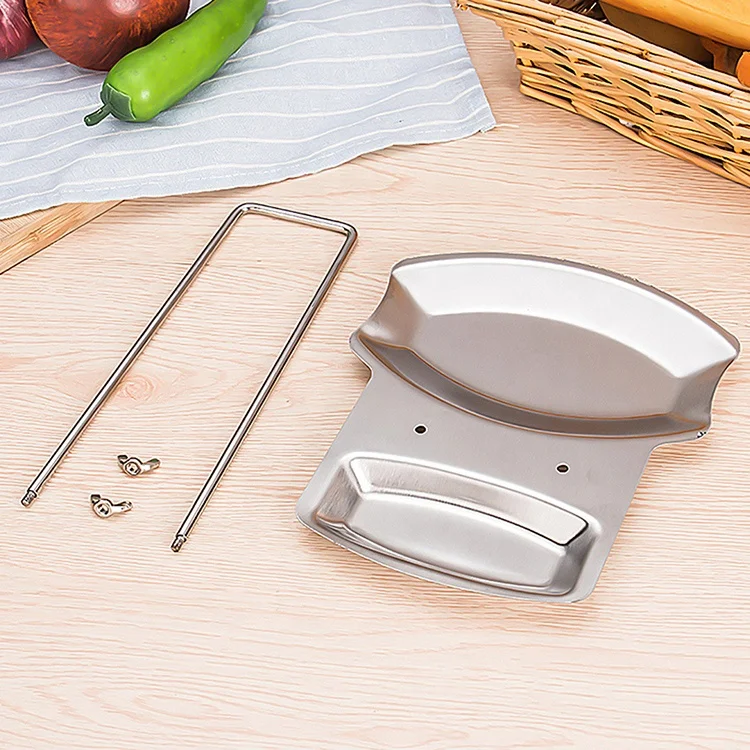 Kitchen Accessories Stainless Pot Rack Cover Lid Rest Stand Spoon Rack Holder with drain tray kitchen accessories
