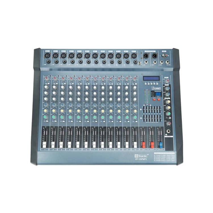 Professional 12 Channel  Digital Microphone Sound Mixer Console Karaoke Audio Mixer Amplifier With USB
