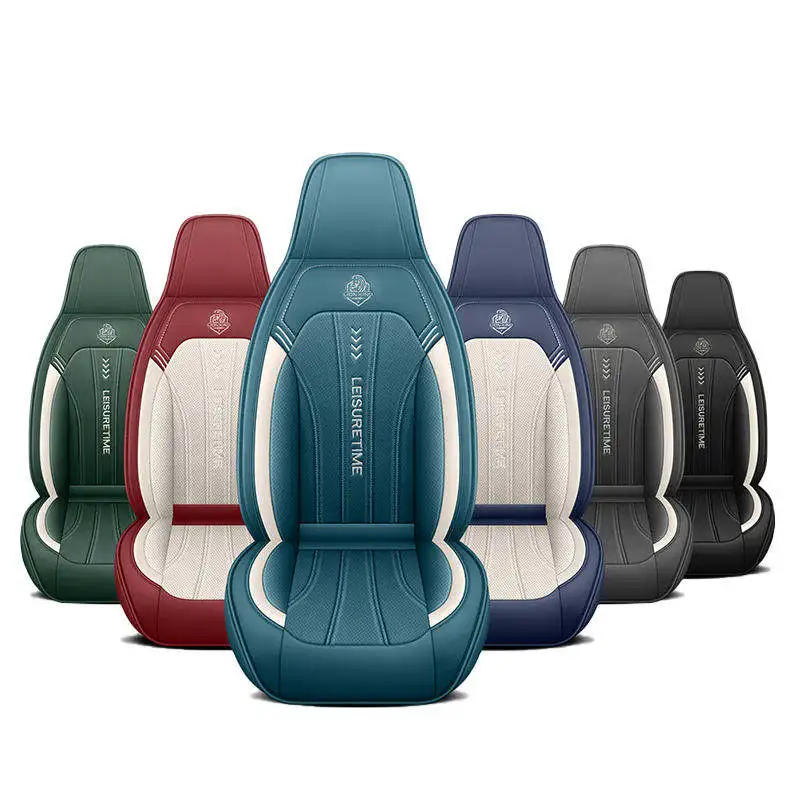 blue color sport in fashion design leather material full set universal car massage seat cushion cover for toyota axio
