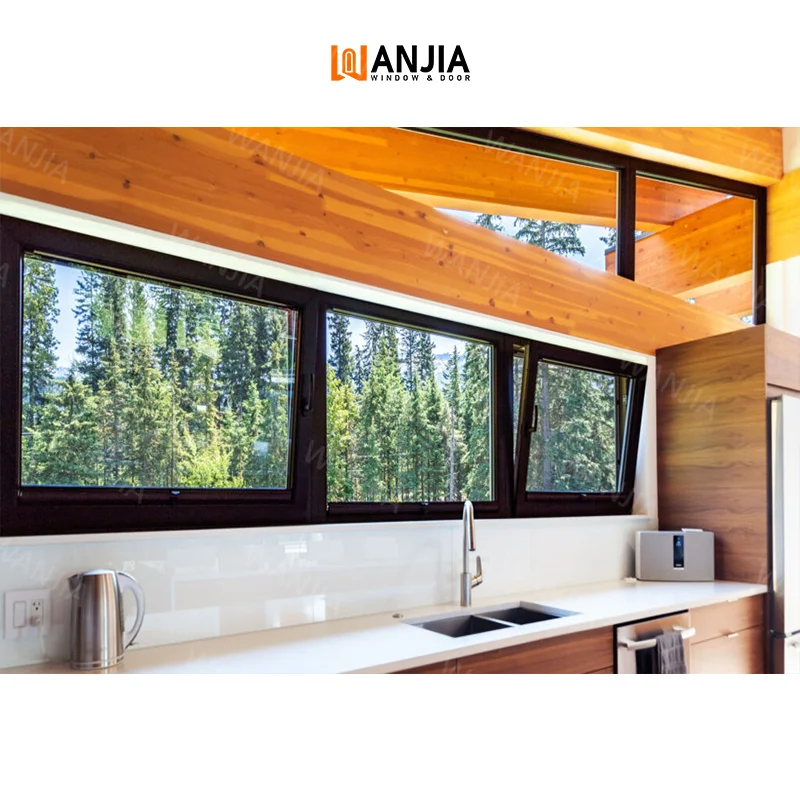 WANJIA жилые дома на заказ стеклянные окна звукоизоляционные наклона и поворота теплоизоляционные алюминиевые створчатые
