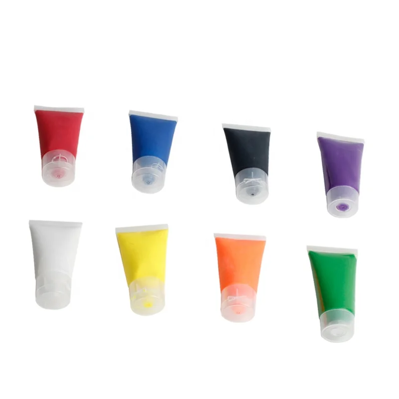 washable 48 colors finger smear non-toxic acrylic watercolor painting for toddlers kids 48 colors