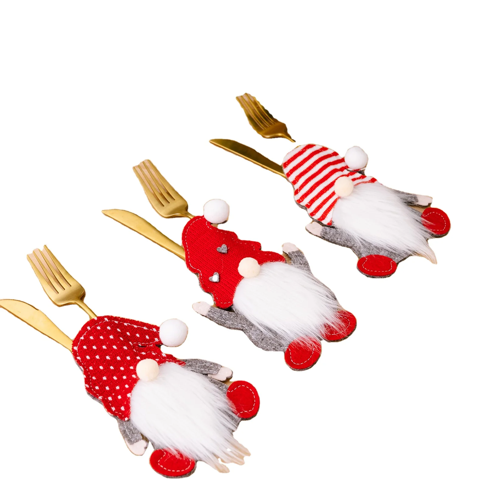2023 New Design Christmas Dining Room Decoration Cutlery Cover Set For Family Party Knife And Fork Cutlery Tableware Protection