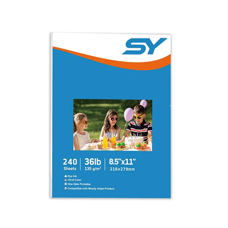 Double Sides Coated Inkjet Printing 180g 230g 300g High Glossy Photo Paper In A4 Size