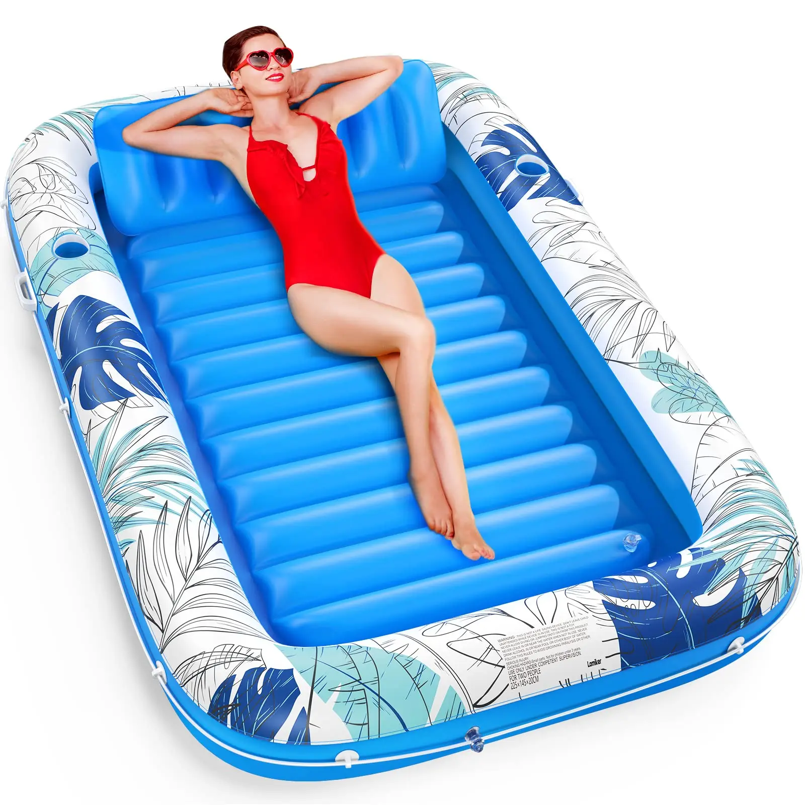 Inflatable Skimboard Pool Water Mat with Wrap Around Rope China Inflatable Pool Floats for Kids and Adult with Pillow