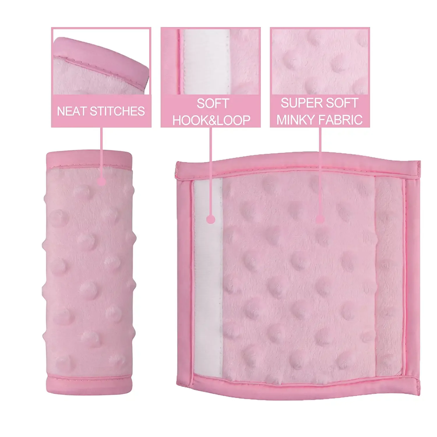 Super Soft Seat Belt Covers for All Car Seats Pushchair Stroller Car Seat Straps Shoulder Pads for Baby Kids