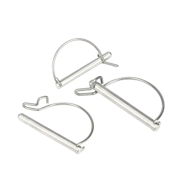 Штифт для прицепа из нержавеющей стали оцинкованный предохранительный штифт углеродистой пружинный D-образный трактора