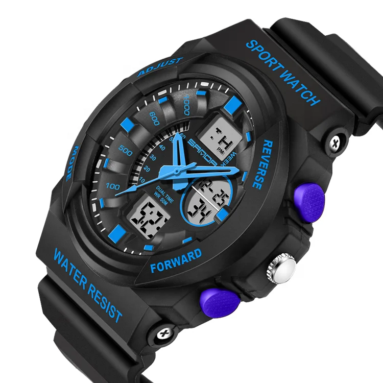Sanda 241G  Top Luxury Brand Men Digital Watch Sport G Style Shock proof Waterproof Watches Dual Display Military Wristwatch