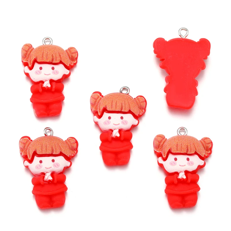 Chinese New Year charm lantern Decoration Yuanbao God of wealth Lucky Bag DIY Key ring bag handmade jewelry pendant W381