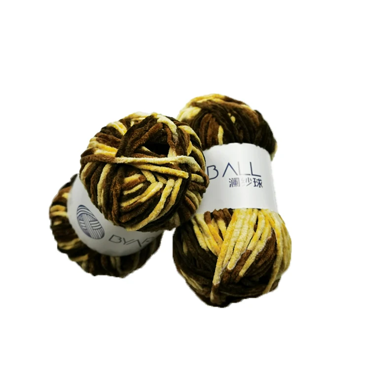 
Chenille Woven 100%polyester Fabric Chunky Recycled Cotton Yarn For Weaving 