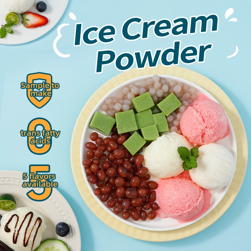 HALAL 1kg Taro Flavor Soft Serve Ice Cream Powder Mix for Ice Cream Shop