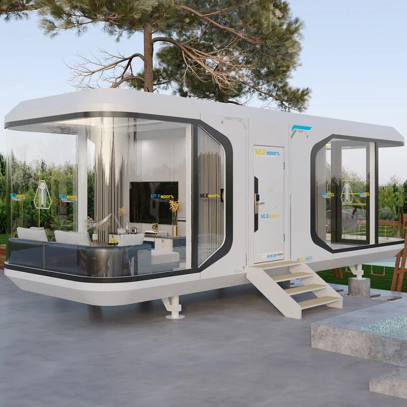 Removable High End Light Steel Prefabricated Tiny House Bedrooms and Living Room Tinny Container
