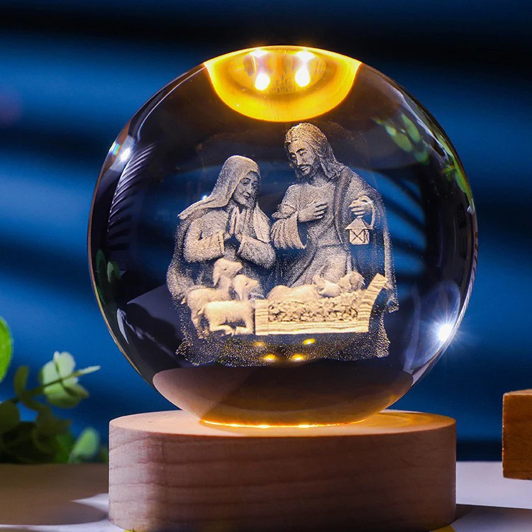 popular cloud rain astronaut earth Moon Saturn universe mini 3D Crystal present Ball crystal crafts  Night Lamp light