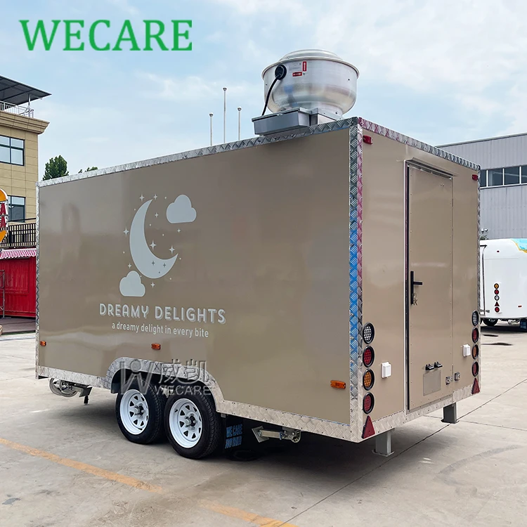 WECARE USA Standard Concession Trailer Mobile Food Truck Deep Fryer Fried Chicken Turkey Churros Food Trailers Fully Equipped